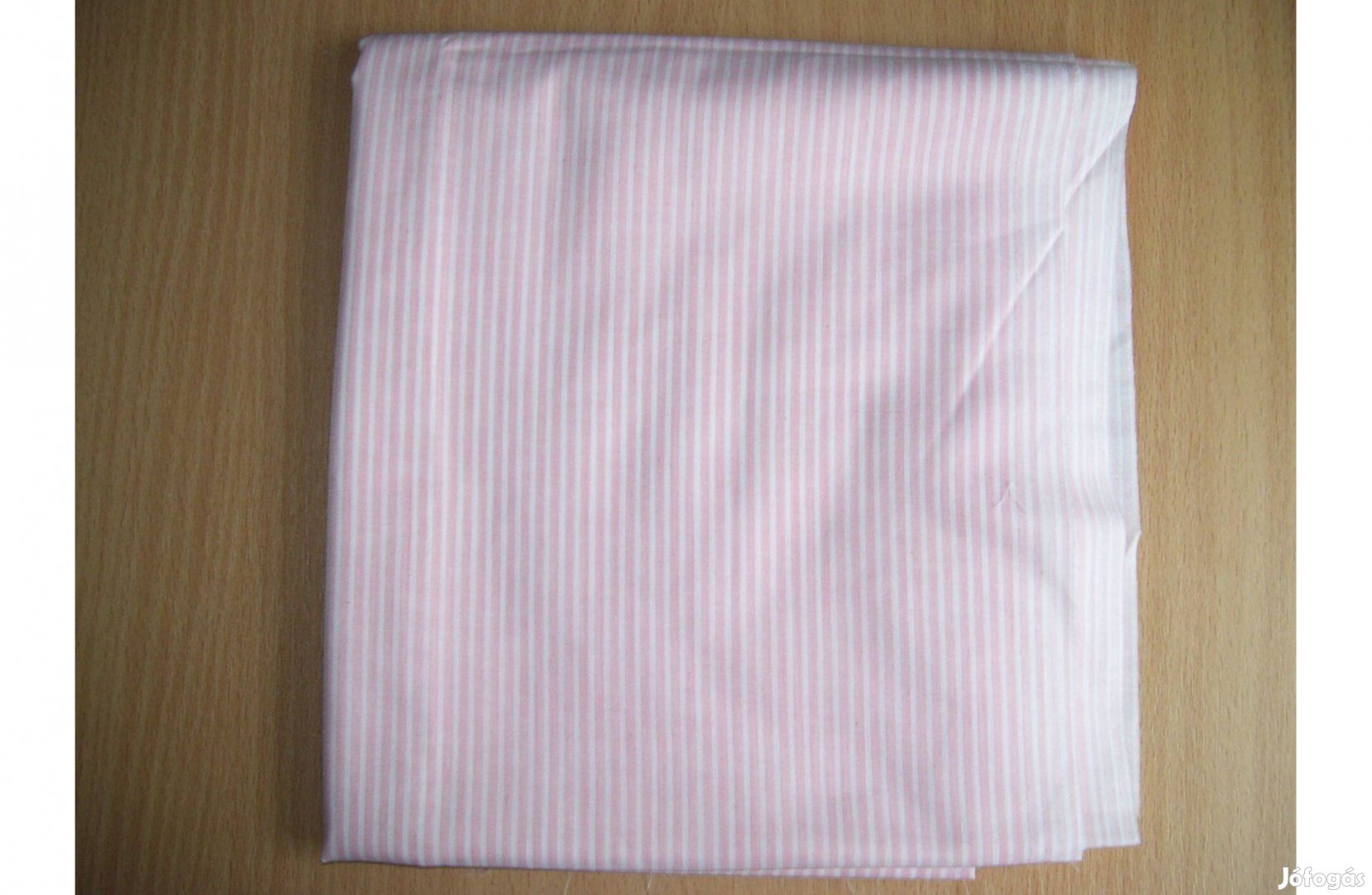 Méteráru textil (krisztina) rózsaszín, fehér csíkos 1 db