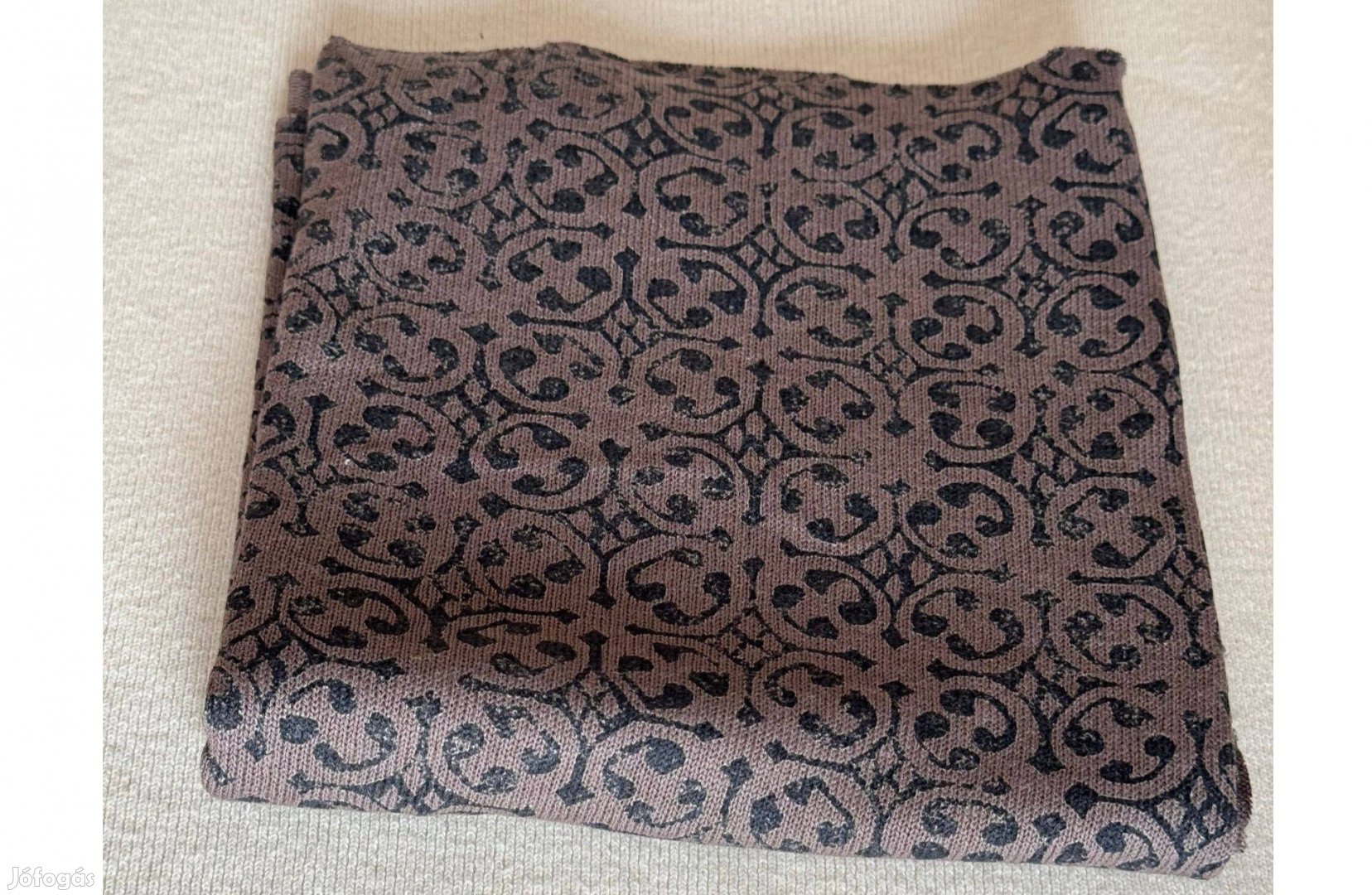 Méteráru textil (pamut) mintás, barna 1 db
