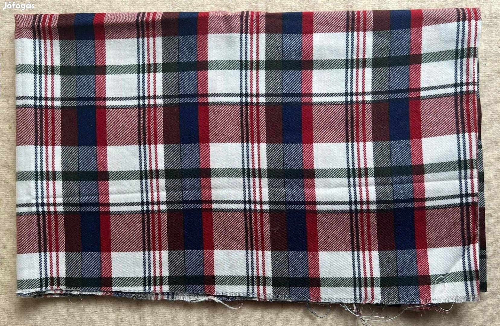 Méteráru textil (pamut flanel) kockás 1 db