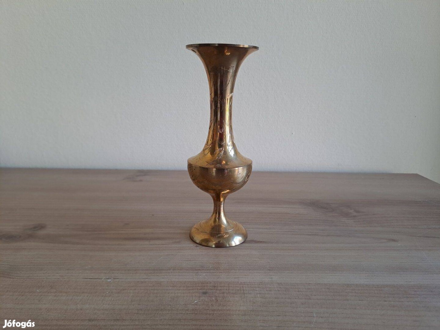 Metszett réz váza 18 cm