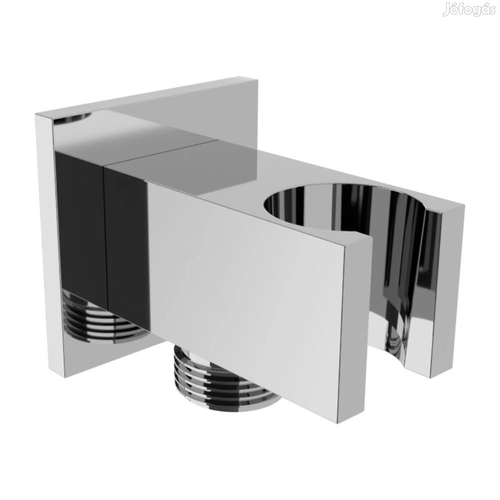 Mexen Cube fali zuhany csatlakozó - zuhanyrózsa tartóval - króm (7930
