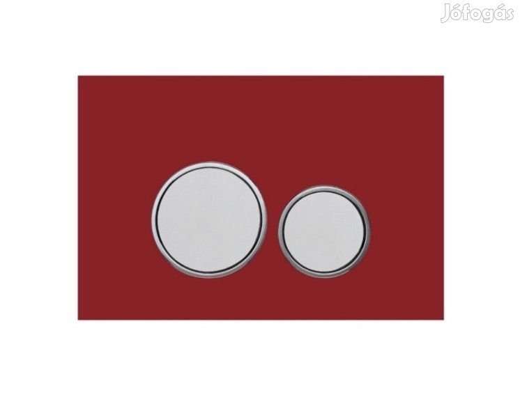 Mexen Fenix-02 piros / króm WC nyomólap - üveg (600627)