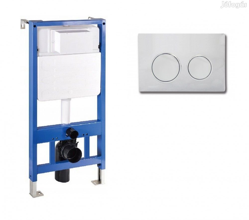 Mexen Fenix Slim beépíthető WC tartály + Fenix-07 króm nyomólap (6010