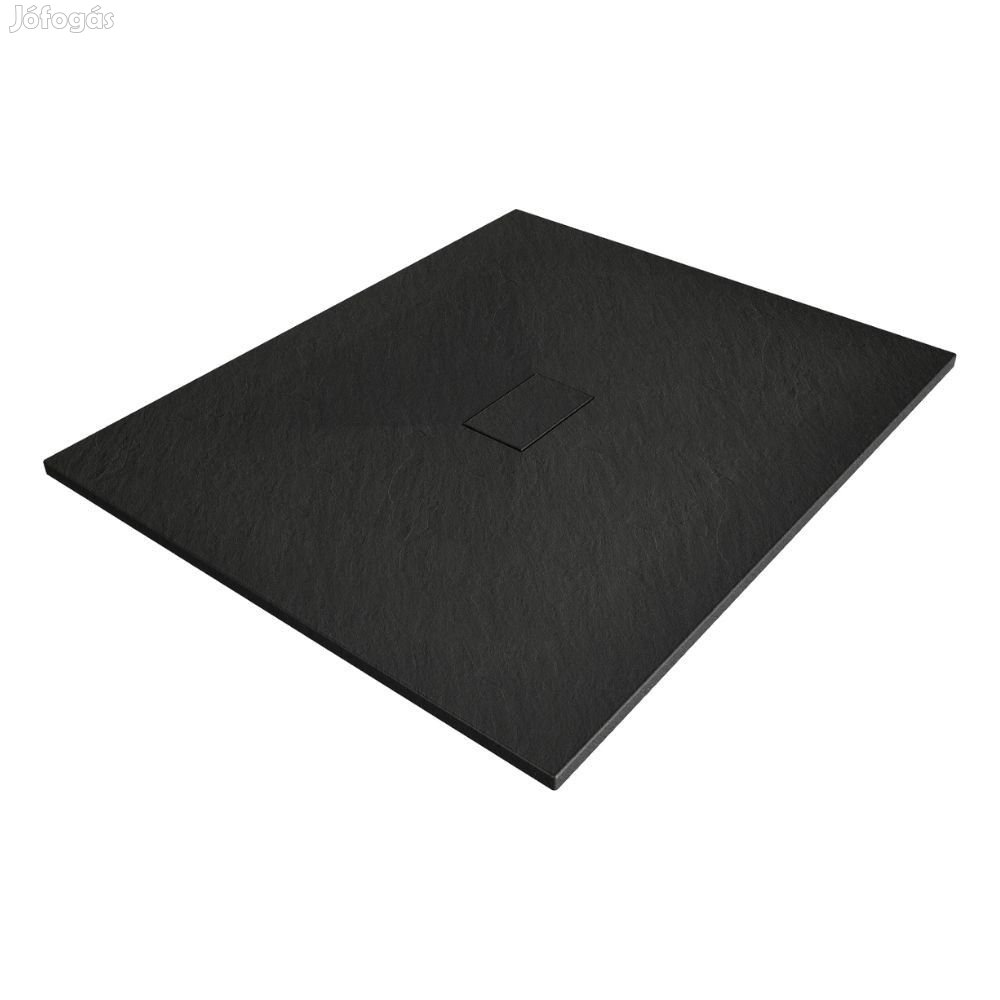 Mexen Hugo kőhatású zuhanytálca 100 x 120 cm + szifon - fekete (42701