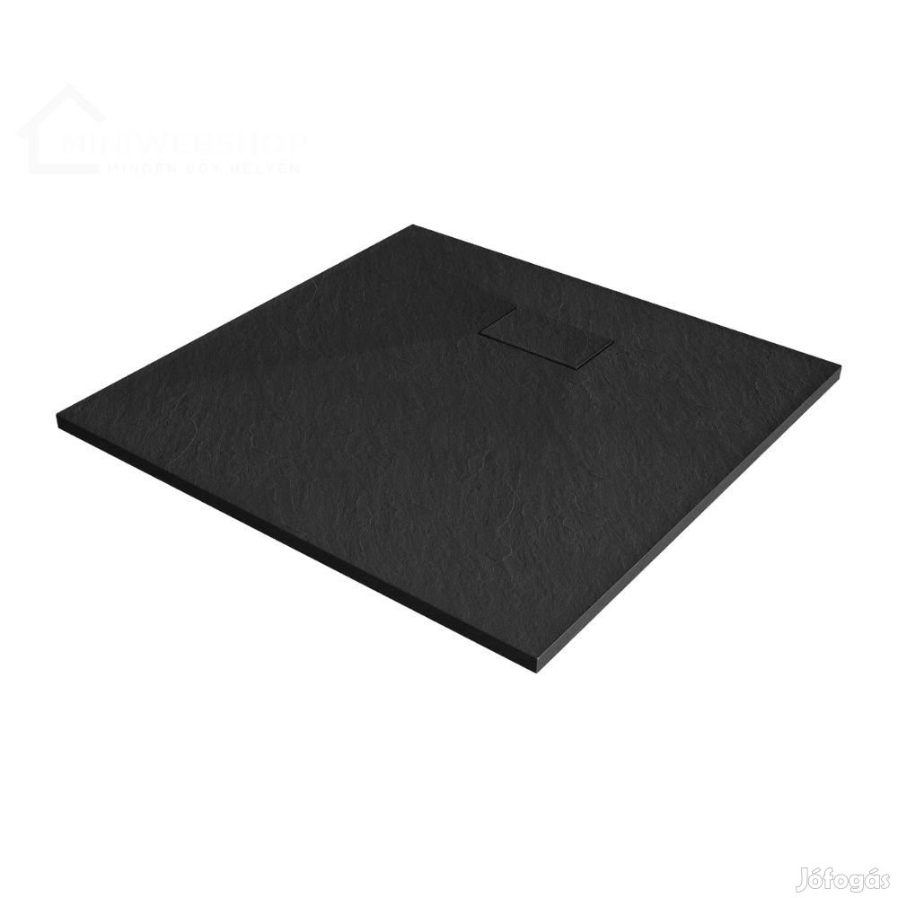 Mexen Hugo kőhatású zuhanytálca 70 x 70 cm + szifon - fekete (4270707