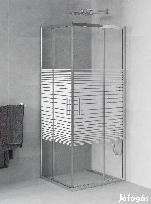 Mexen Rio zuhanykabin elhúzható ajtóval - 80 x 80 cm (860-080-080-01-