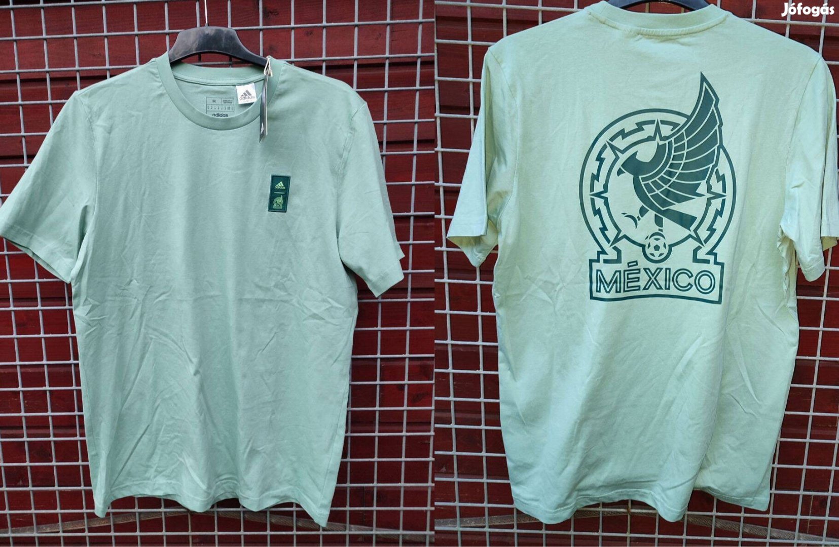 Mexikó válogatott eredeti adidas világoszöld póló (M)