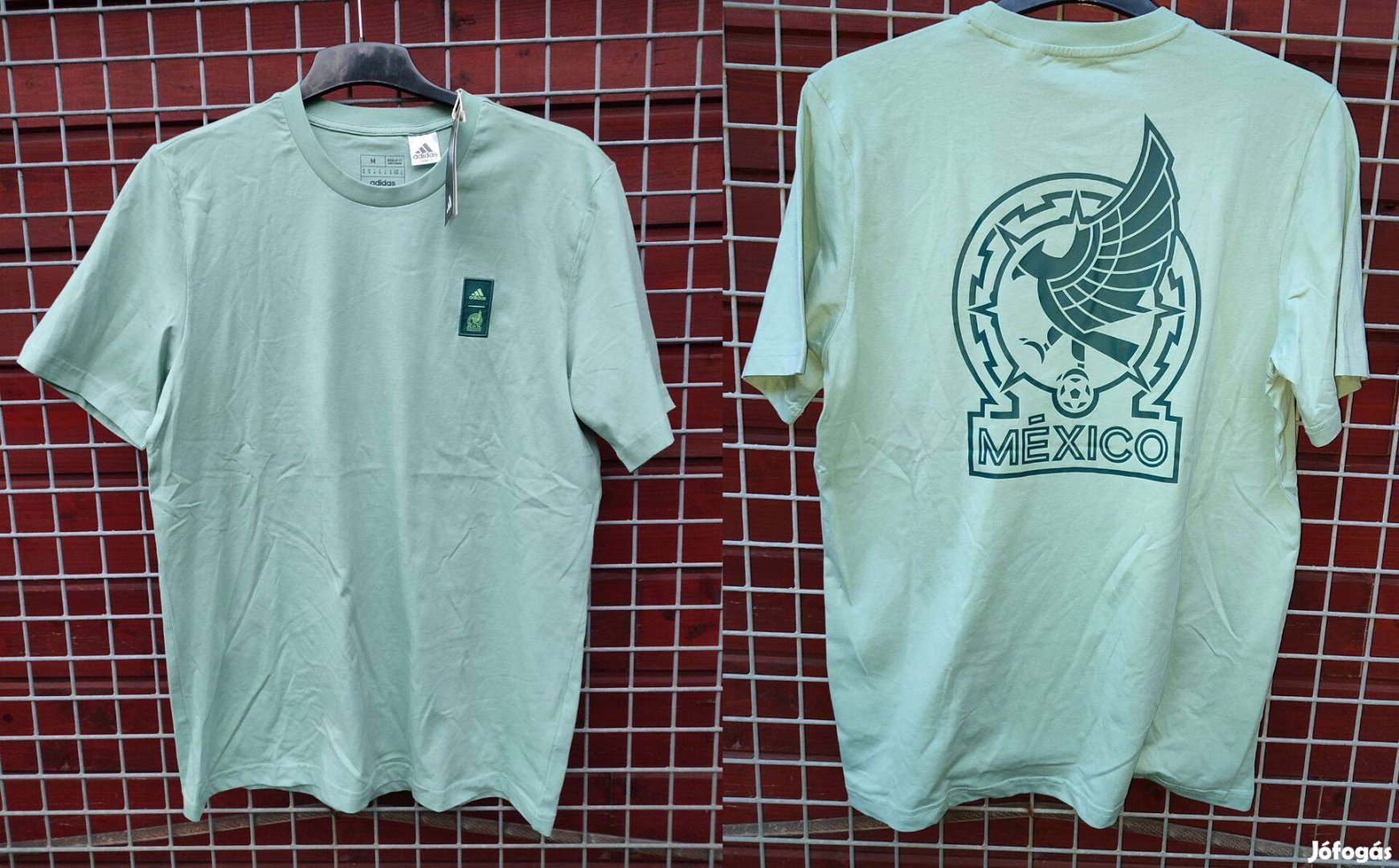 Mexikó válogatott világoszöld eredeti adidas póló (M)
