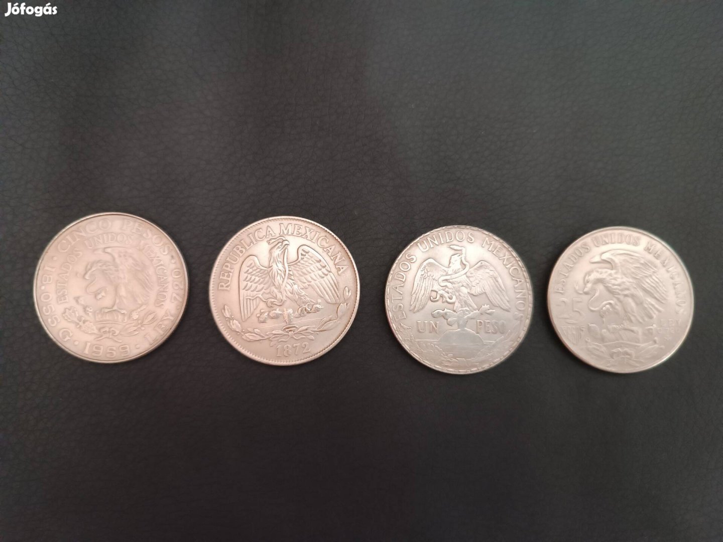 Mexikói peso pénz érme pakk (1959,1872,1968,1910)