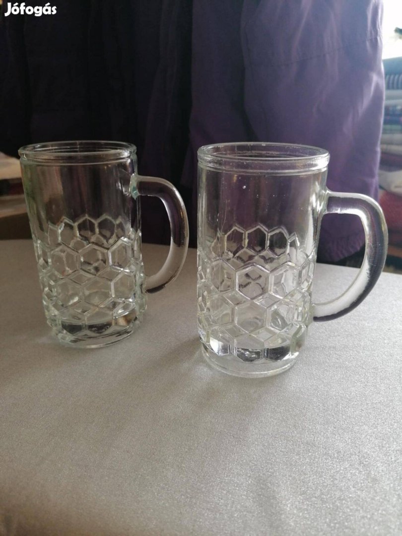 Mézes bögre üveg retro