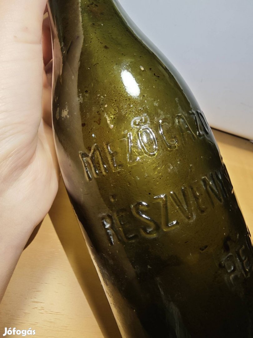 Mezőgazdasági Részvénysörgyár Pécs 0.45l zöld sörösüveg