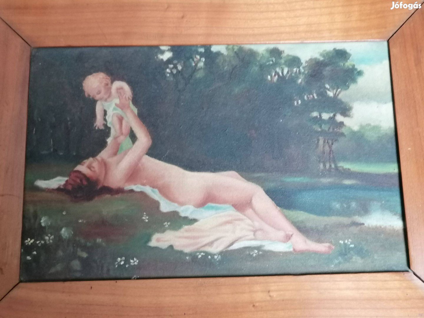 Meztelen anya, gyermekével