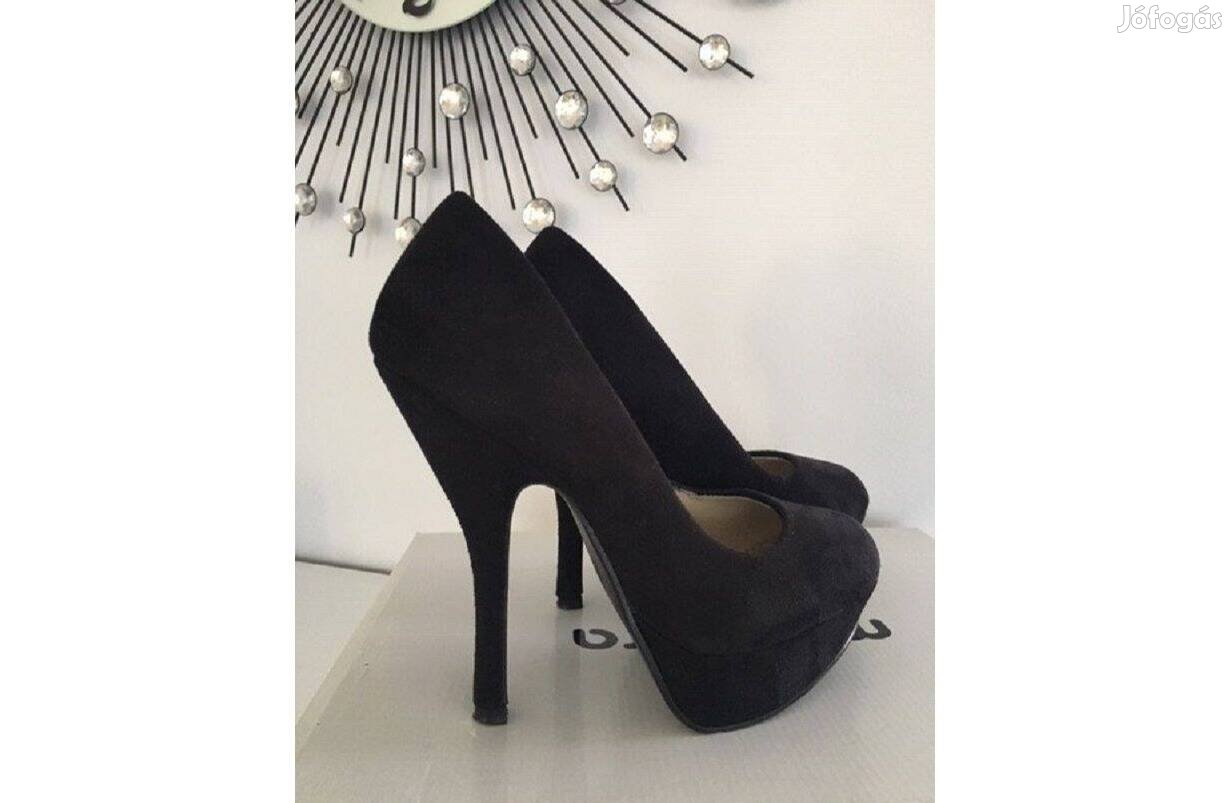 Mezzura platform fekete színű női magassarkú cipő 37 újszerű