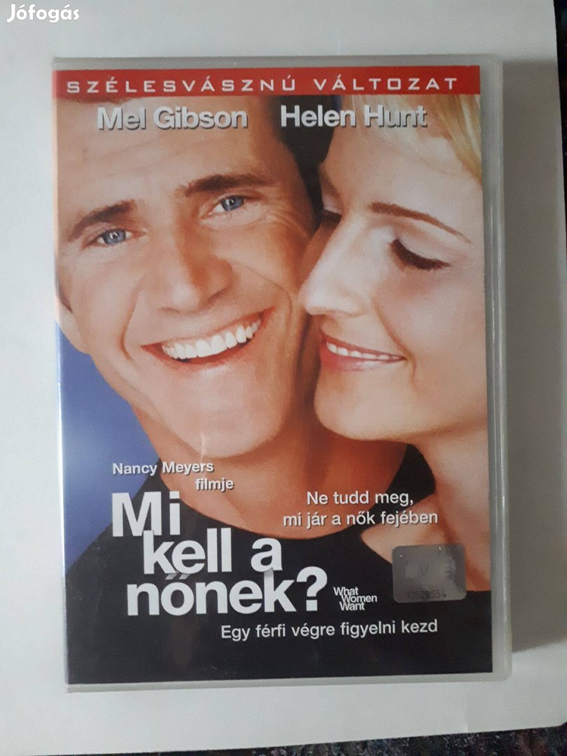 Mi kell a nőnek? DVD (Mel Gibson, Helen Hunt) posta 510 Ft