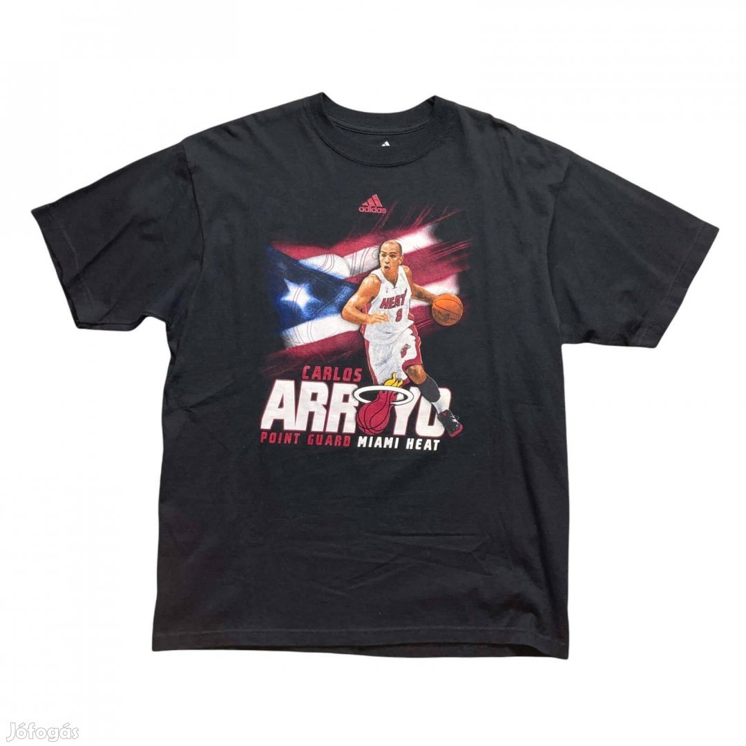 Miami Heat Carlos Arroyo Adidas NBA póló L-es