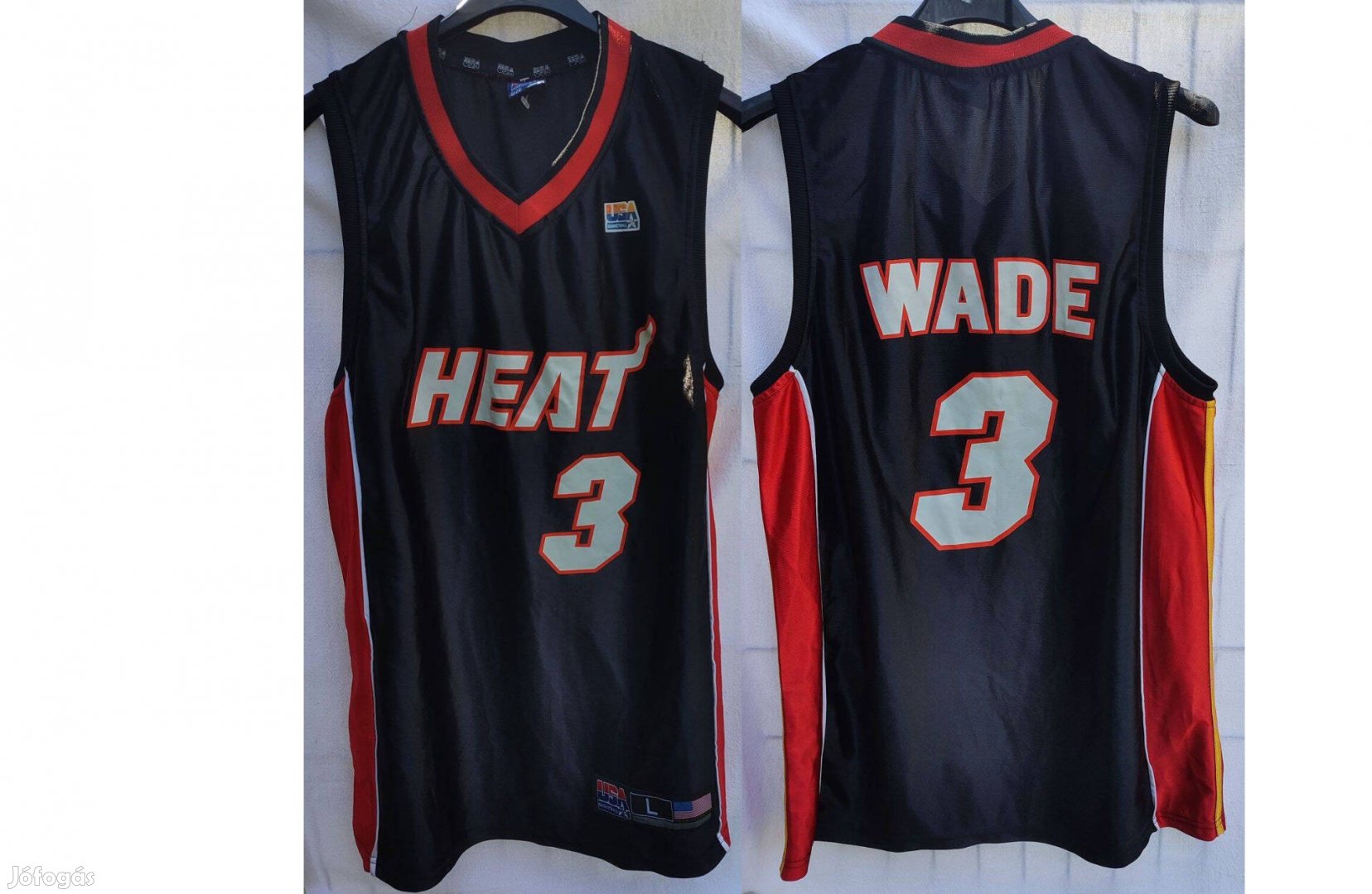Miami Heat - Dwayne Wade USA Basketball fekete kosaras mez (L)