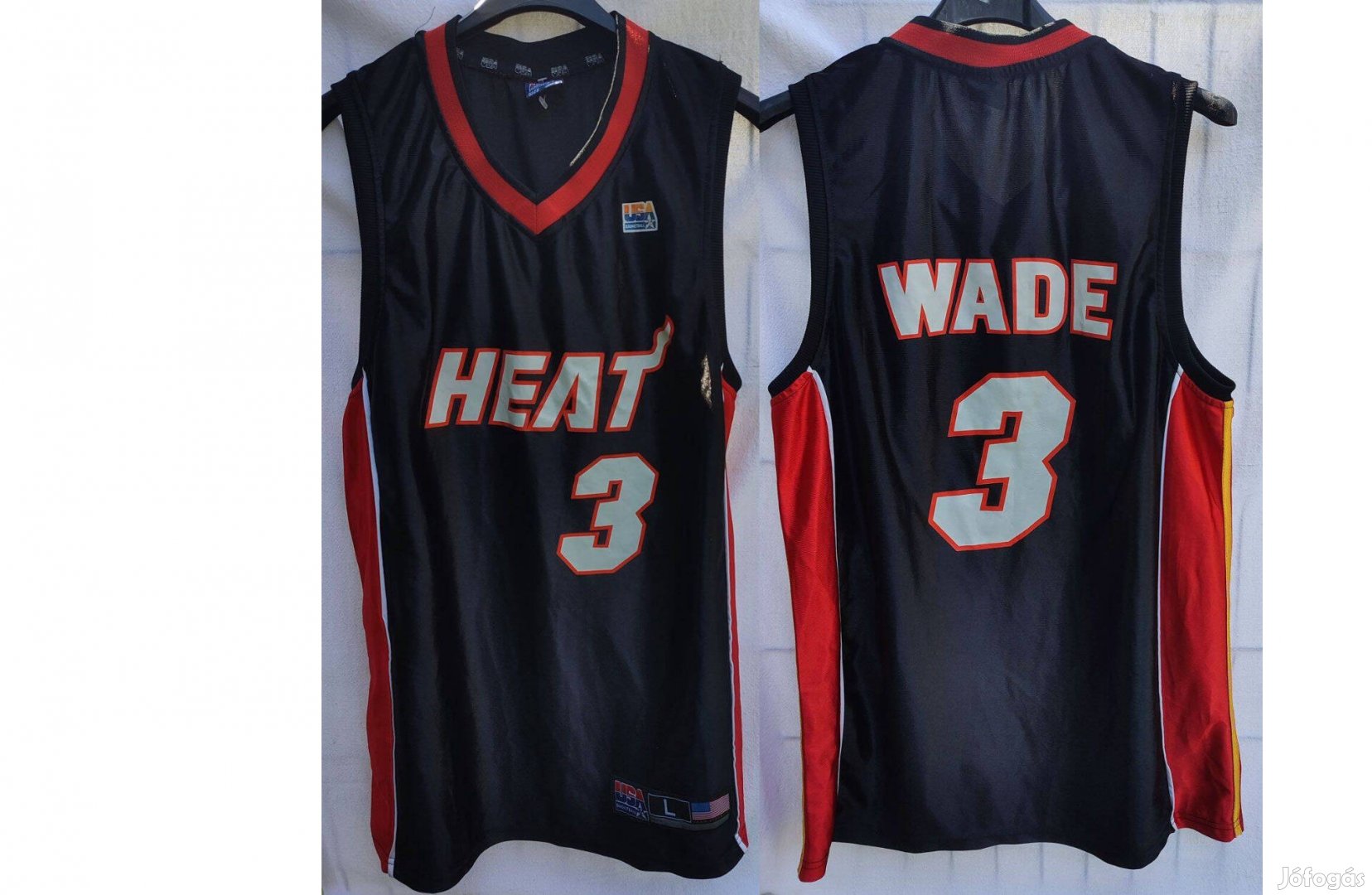 Miami Heat - Dwayne Wade USA Basketball fekete kosaras mez (L)