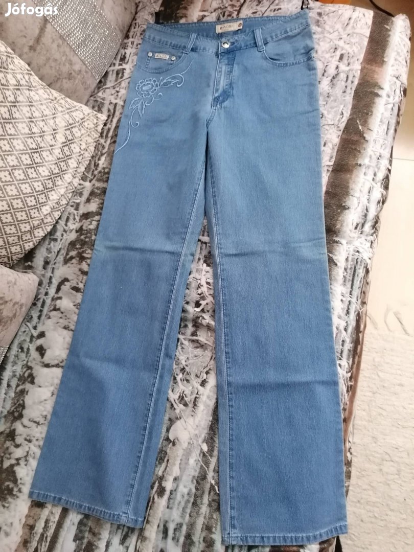 Miaoni jeans női 40 nadrág /vékony hímzett farmervászon /30-as farmer