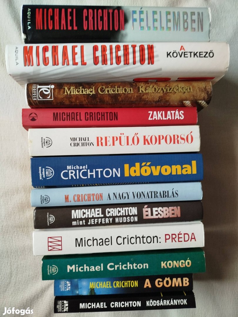 Michael Crichton könyvcsomag 12 db