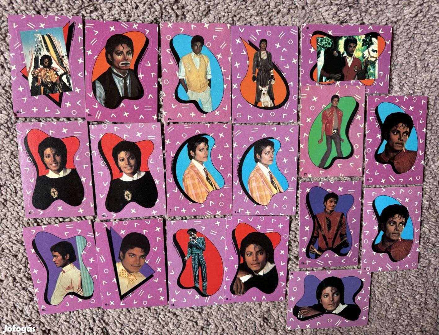 Michael Jackson vintage kártyák és matricák