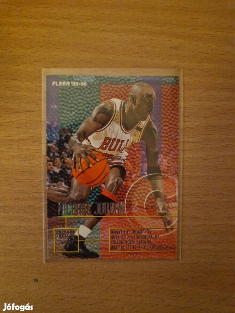 Michael Jordan Fleer 1995-96 22 kosaras kártya