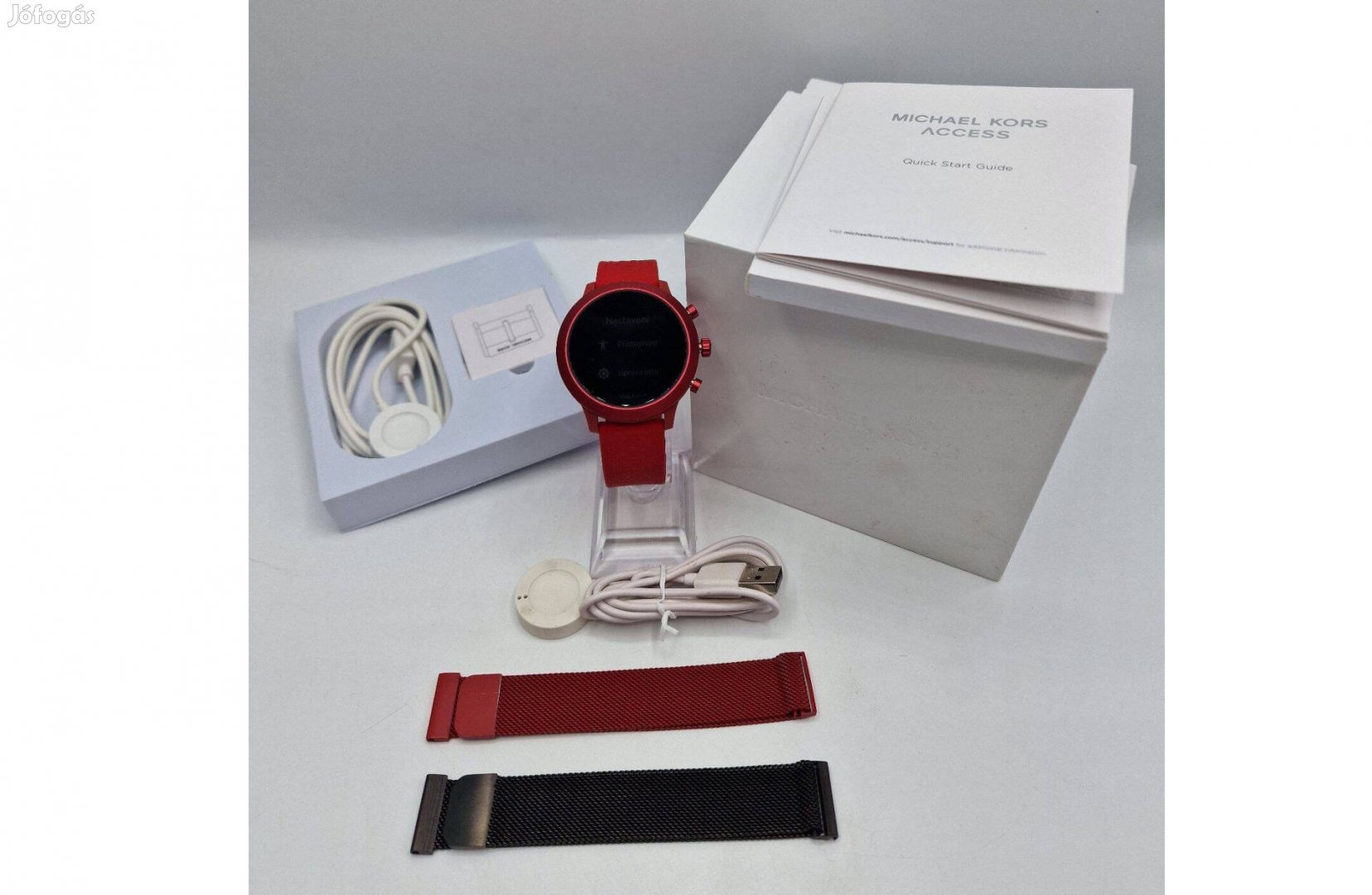 Michael Kors MKT5073 piros női okosóra, Akciós, 1 év garancia