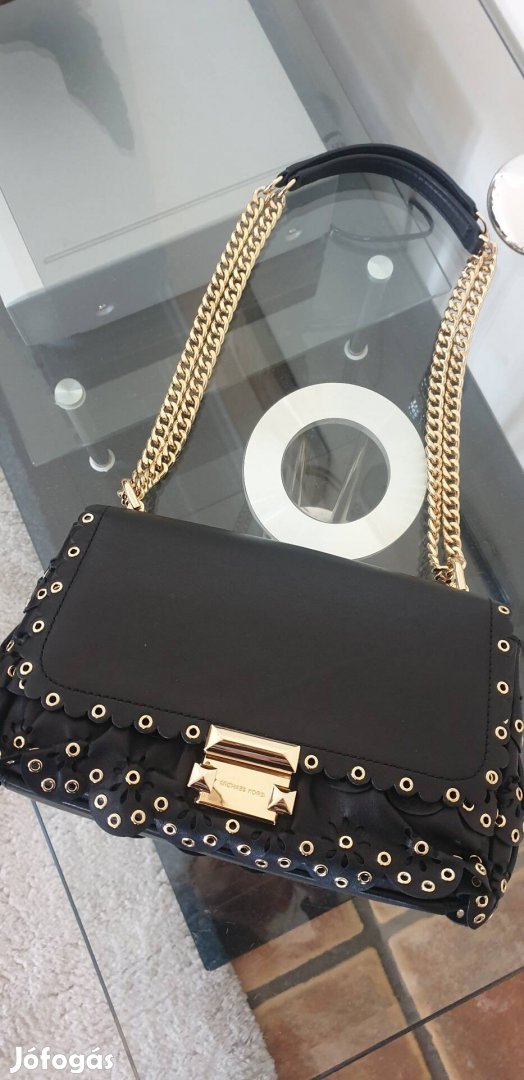 Michael Kors Sloan csipkés fekete bőr válltáska crossbody