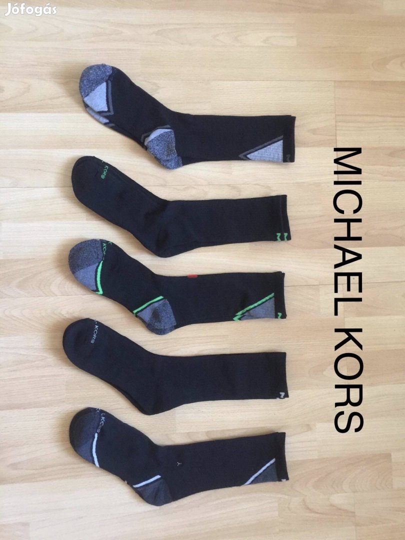 Michael Kors - 5pár - MK - Márkalogós, fekete zokni szett. 