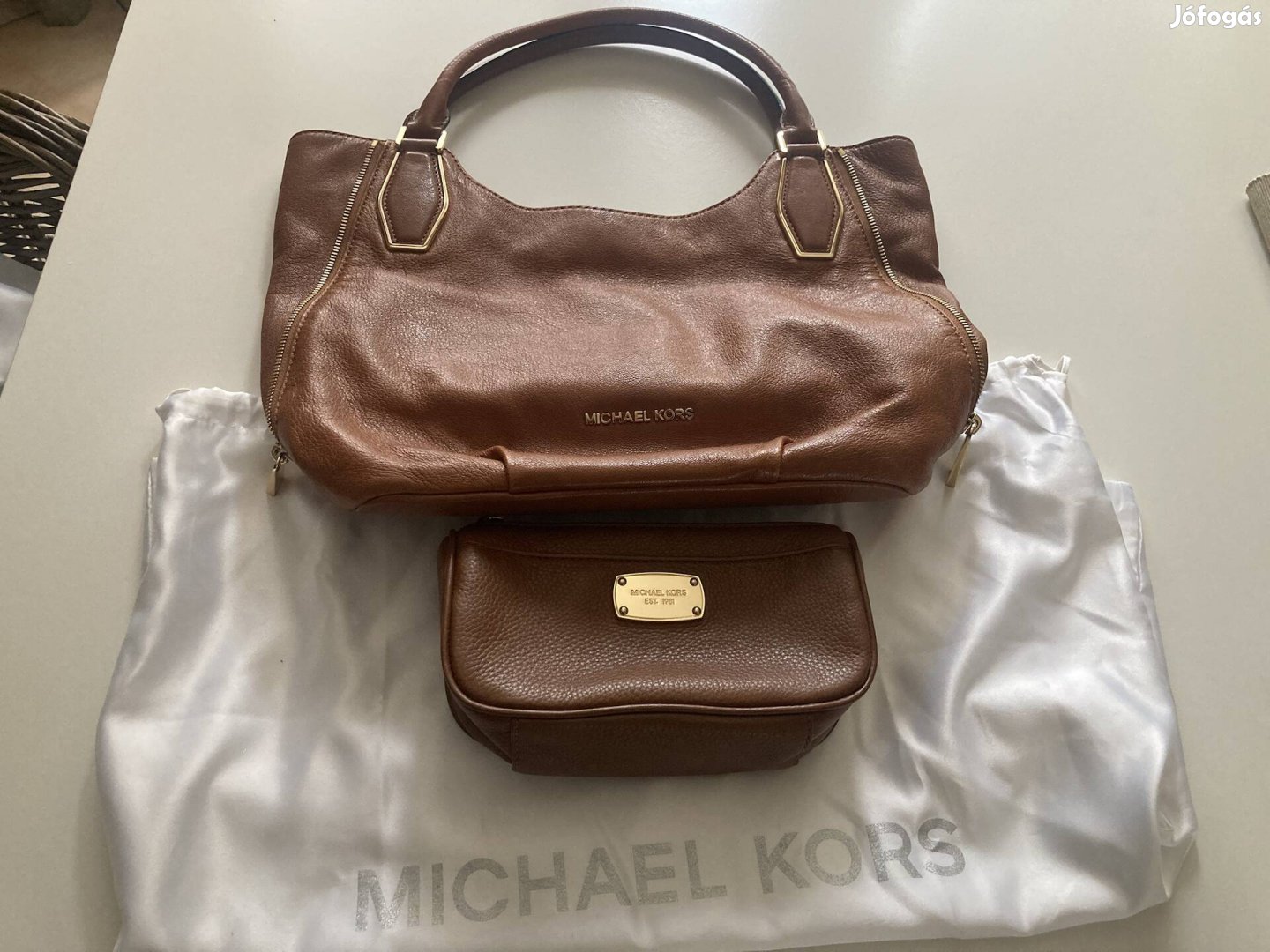 Michael Kors barna női táska, szett