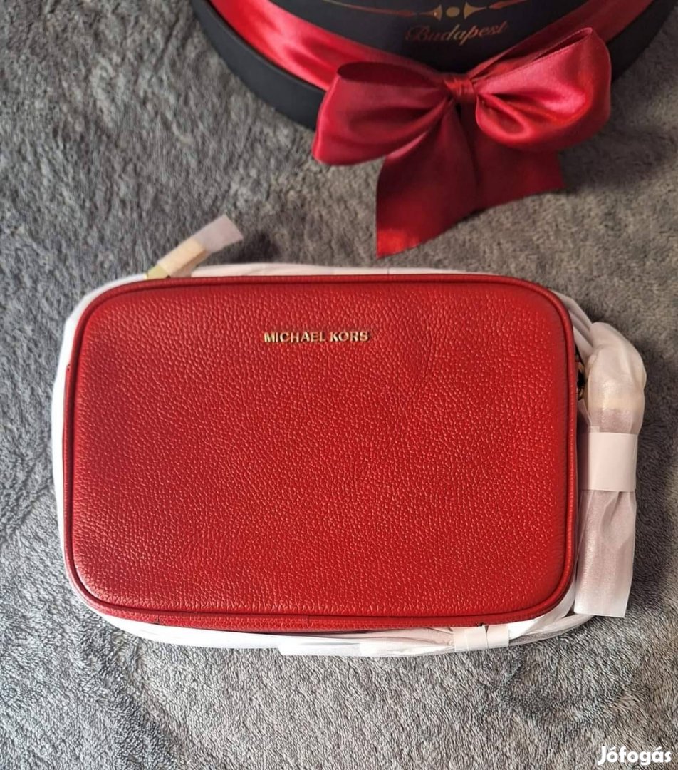 Michael kors crossbody piros bőr 