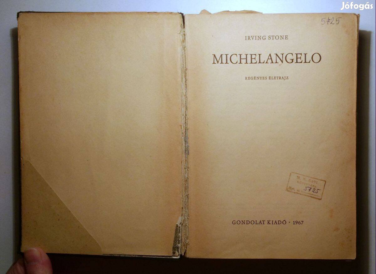 Michelangelo (Irving Stone) 1967 (viseltes) 9kép+tartalom