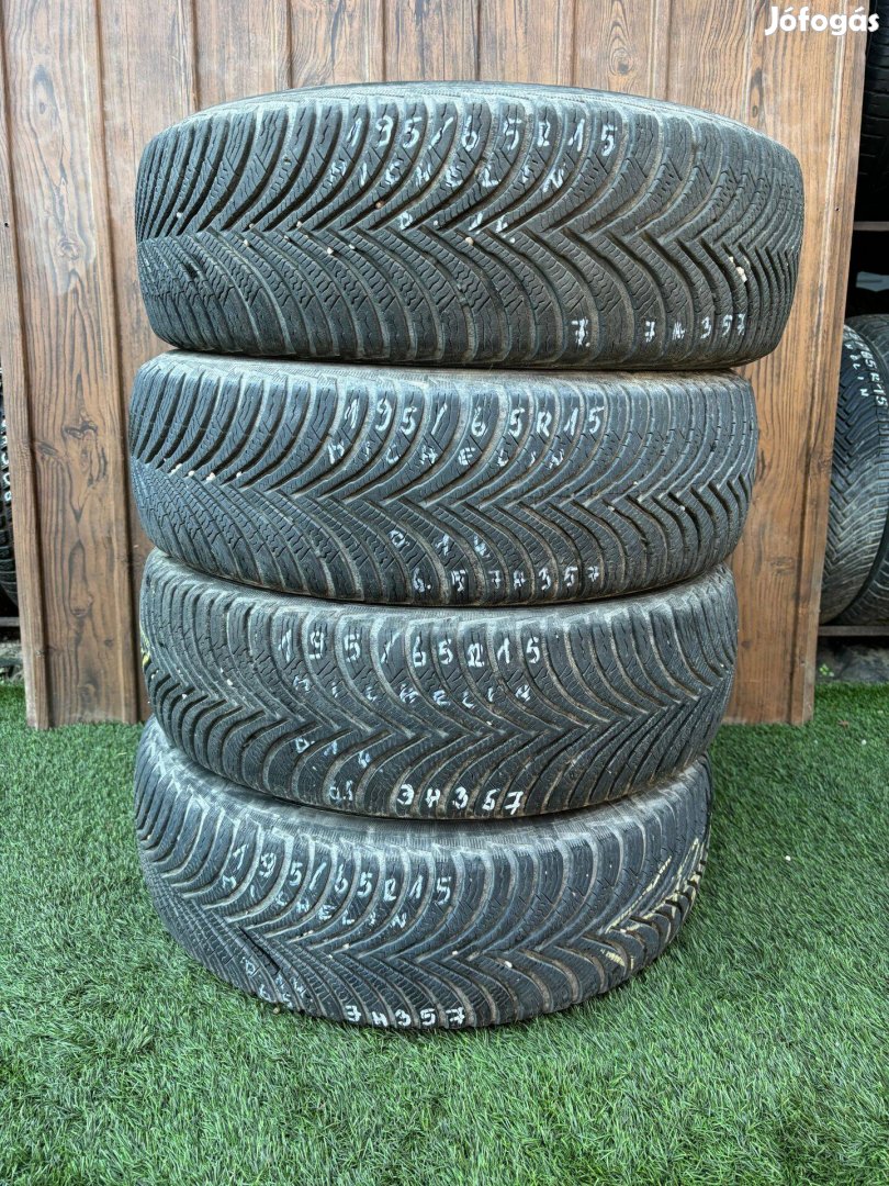 Michelin 195/65 R15 6,5mm 2014-es Téli Gumiabroncs 4db #357