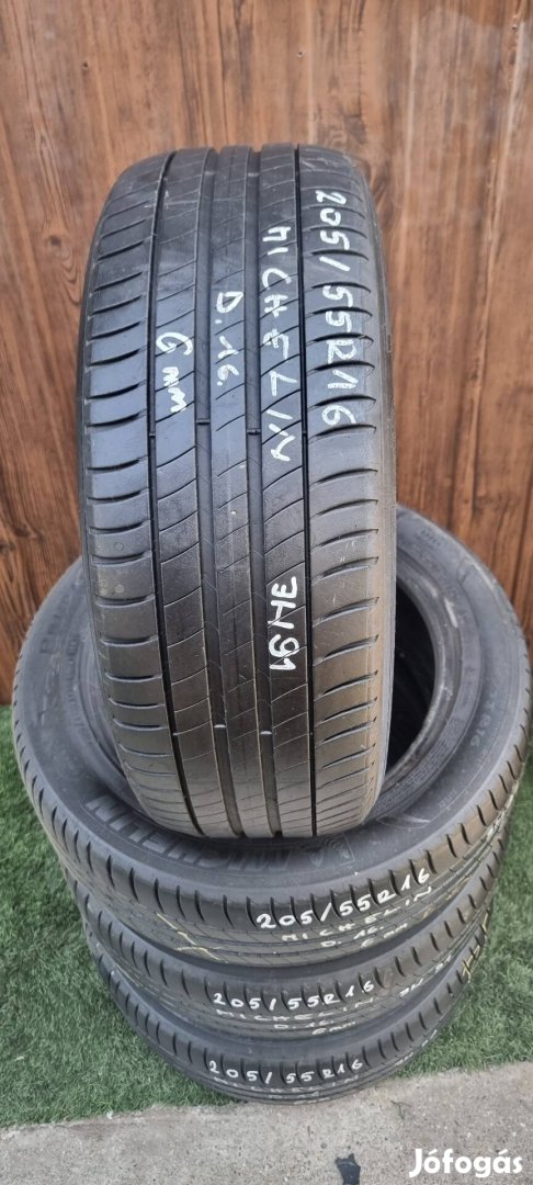 Michelin 205/55 R16 6mm 2016-os Nyári Gumiabroncs 4db #91