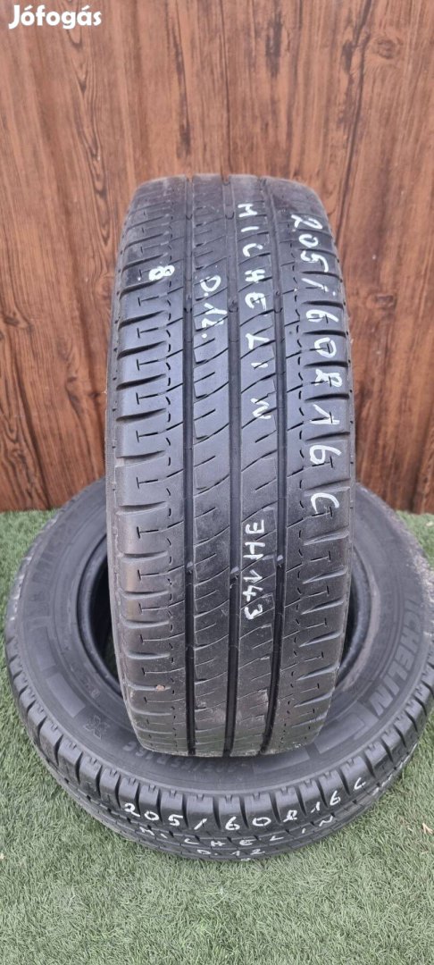 Michelin 205/60 R16C 8mm 2012-es Nyári Gumiabroncs 2db #143
