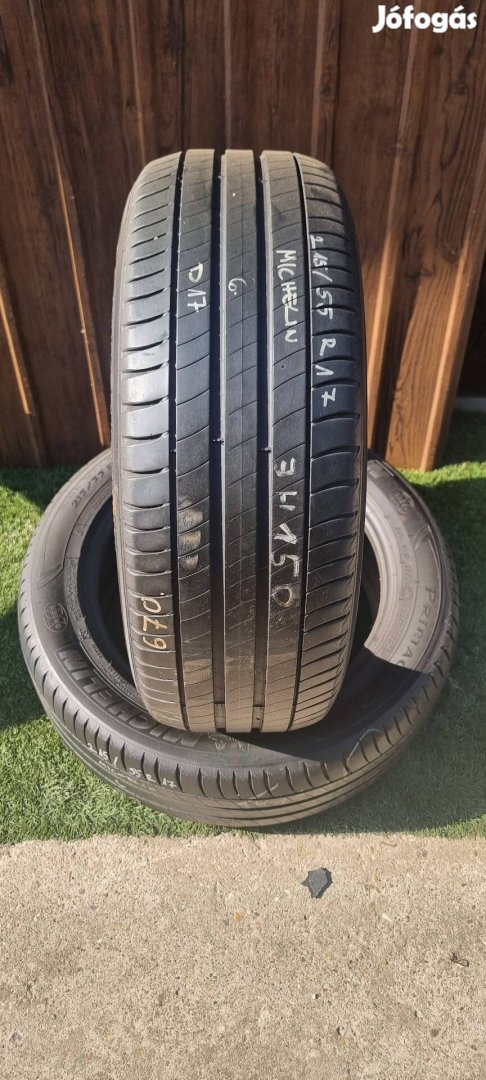 Michelin 215/55 R17 6mm 2017-es Nyári Gumiabroncs 2db #150