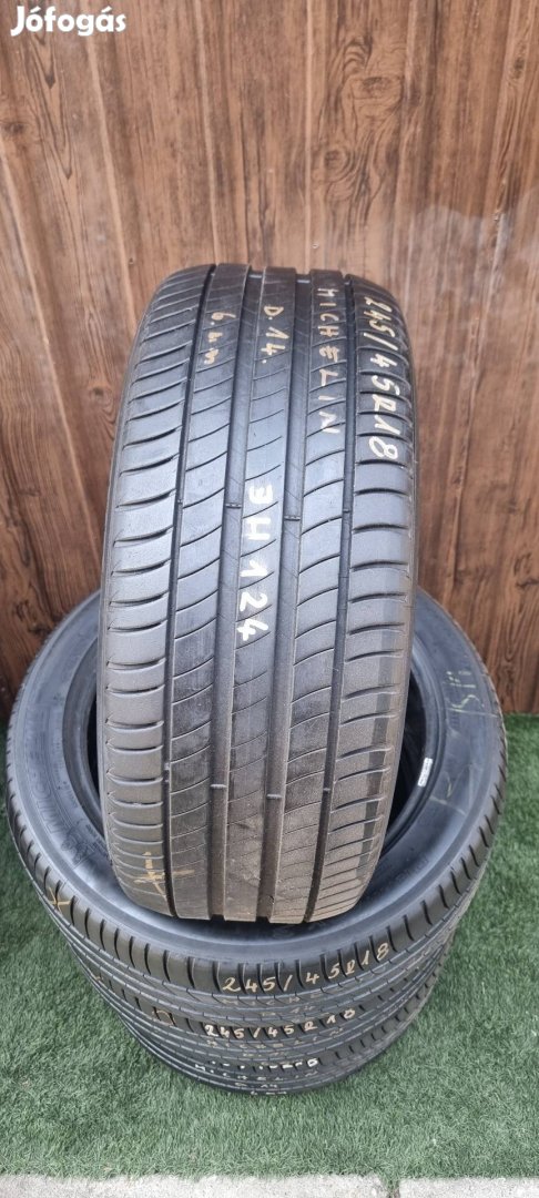 Michelin 245/45 R18 6mm 2014-es Nyári Gumiabroncs 4db #124