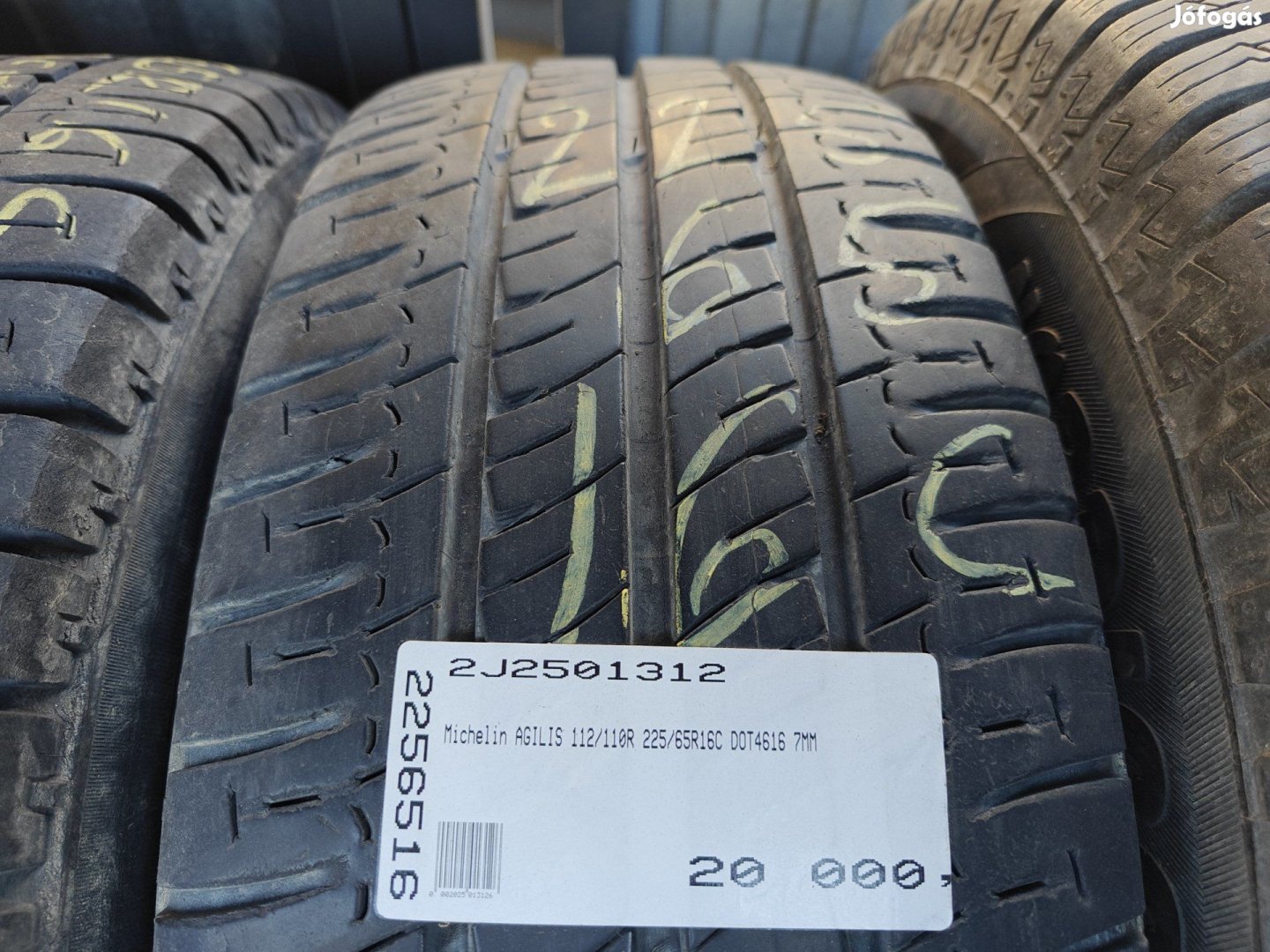 Michelin AGILIS 112/110R 225/65R16C DOT4616 7MM HASZNÁLT NYÁRIGUMI R