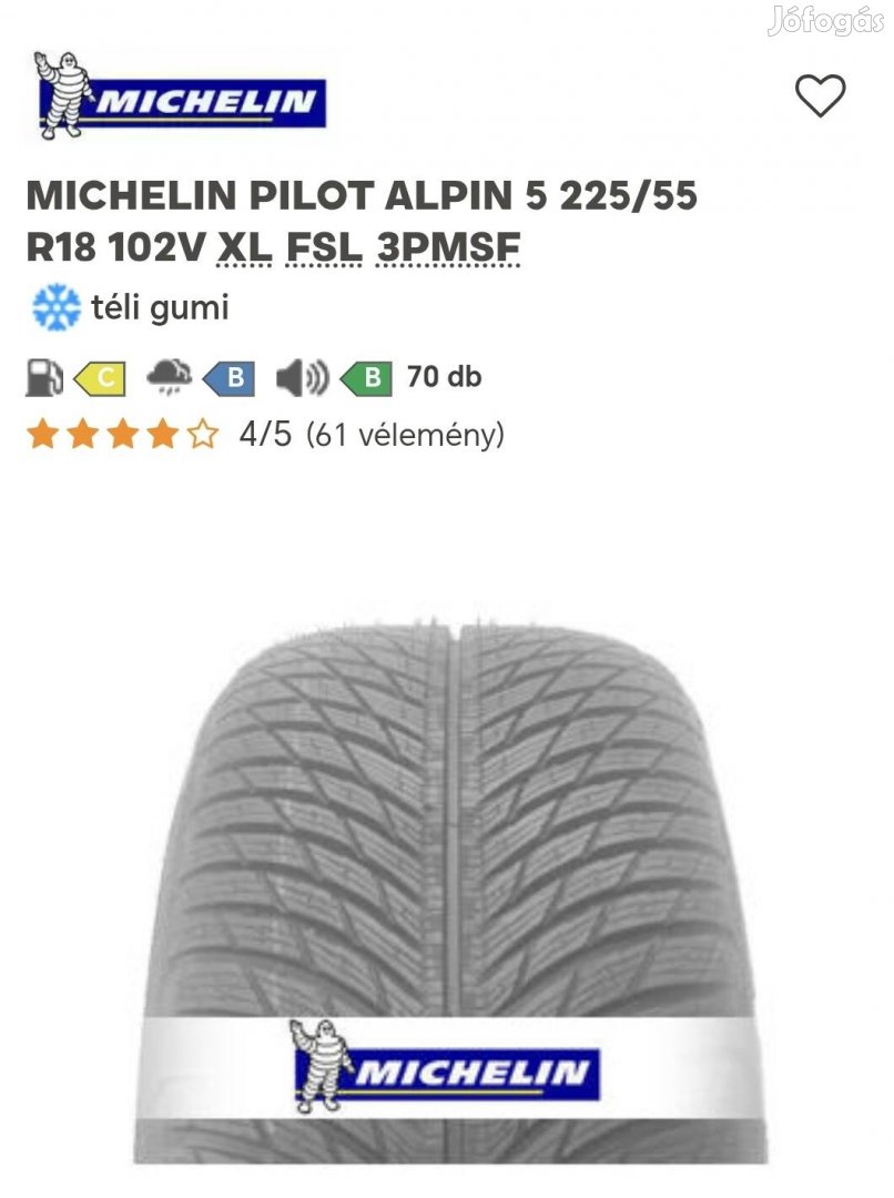 Michelin Pilot Alpin 5 Téli gumiabroncs