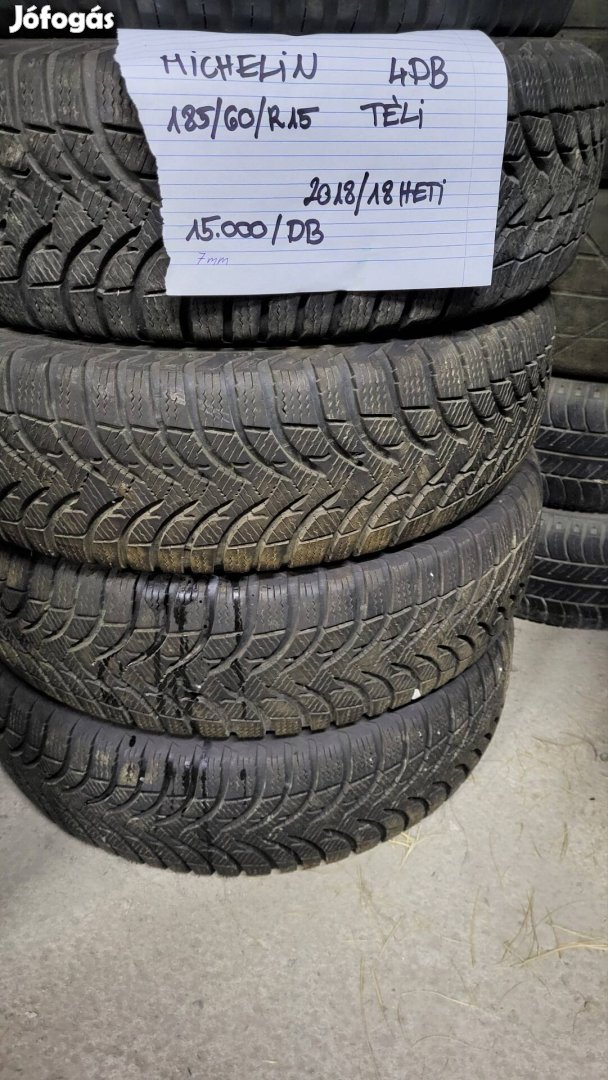 Michelin téli gumi elado. 185/60R15 