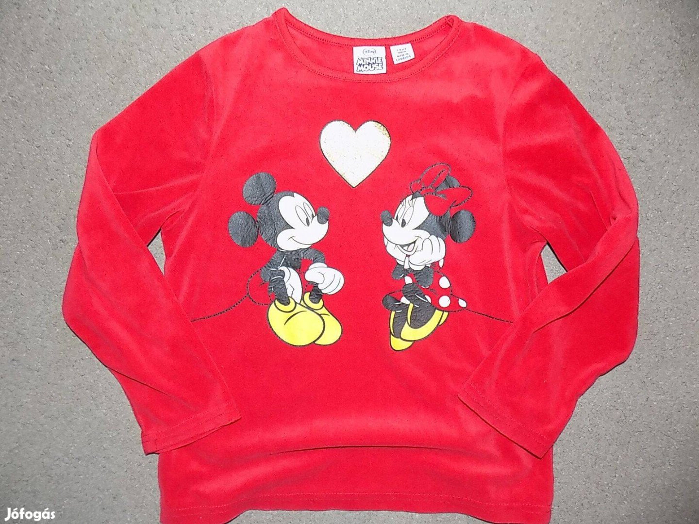 Mickey-Minnie plüss felső, 7-8 évesre