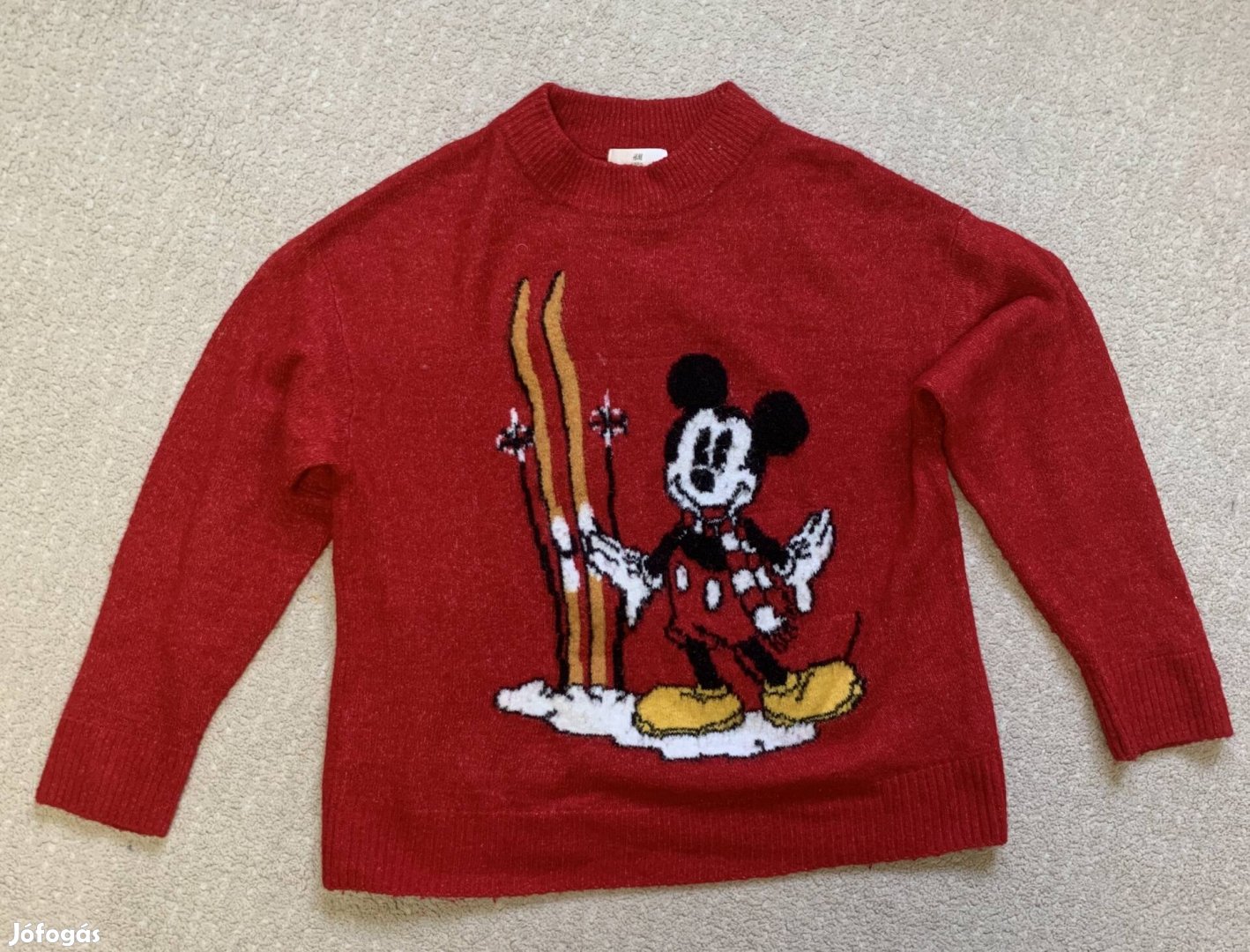 Mickey Mouse síelős karácsonyi pulóver