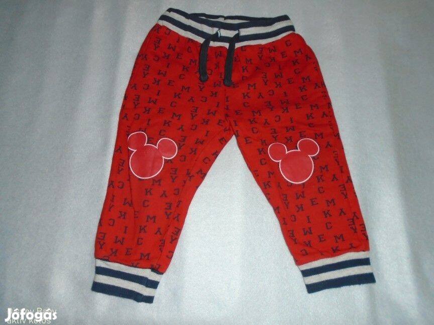 Mickey egér Disney Baby aktív kötős jogger nadrág 12-18 hó (méret 86)