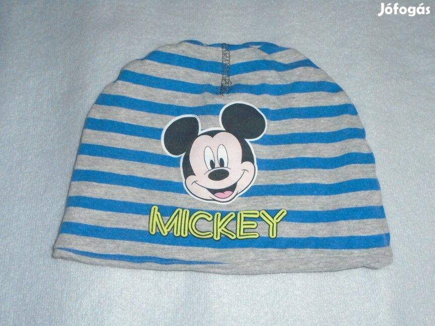 Mickey egér mintás csíkos pamut sapka 9-12 hó (méret 80) Disney Baby