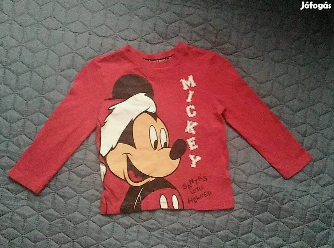 Mickey egér mintás felső, póló ( 92 méret ) karácsonyi kisfiú