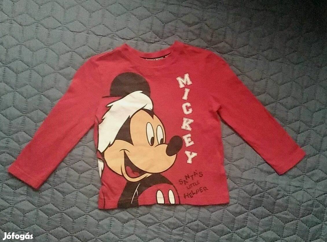 Mickey egér mintás felső, póló ( 92 méret ) karácsonyi kisfiú