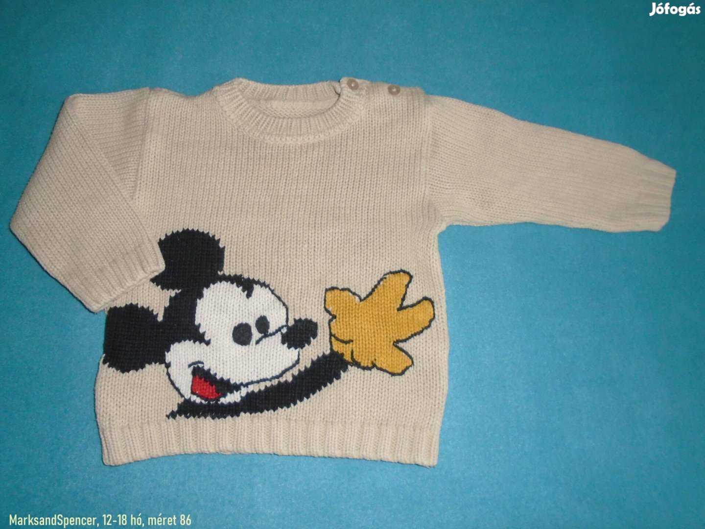 Mickey egér mintás pulóver 12-18 hó (méret 86) Marks&Spencer