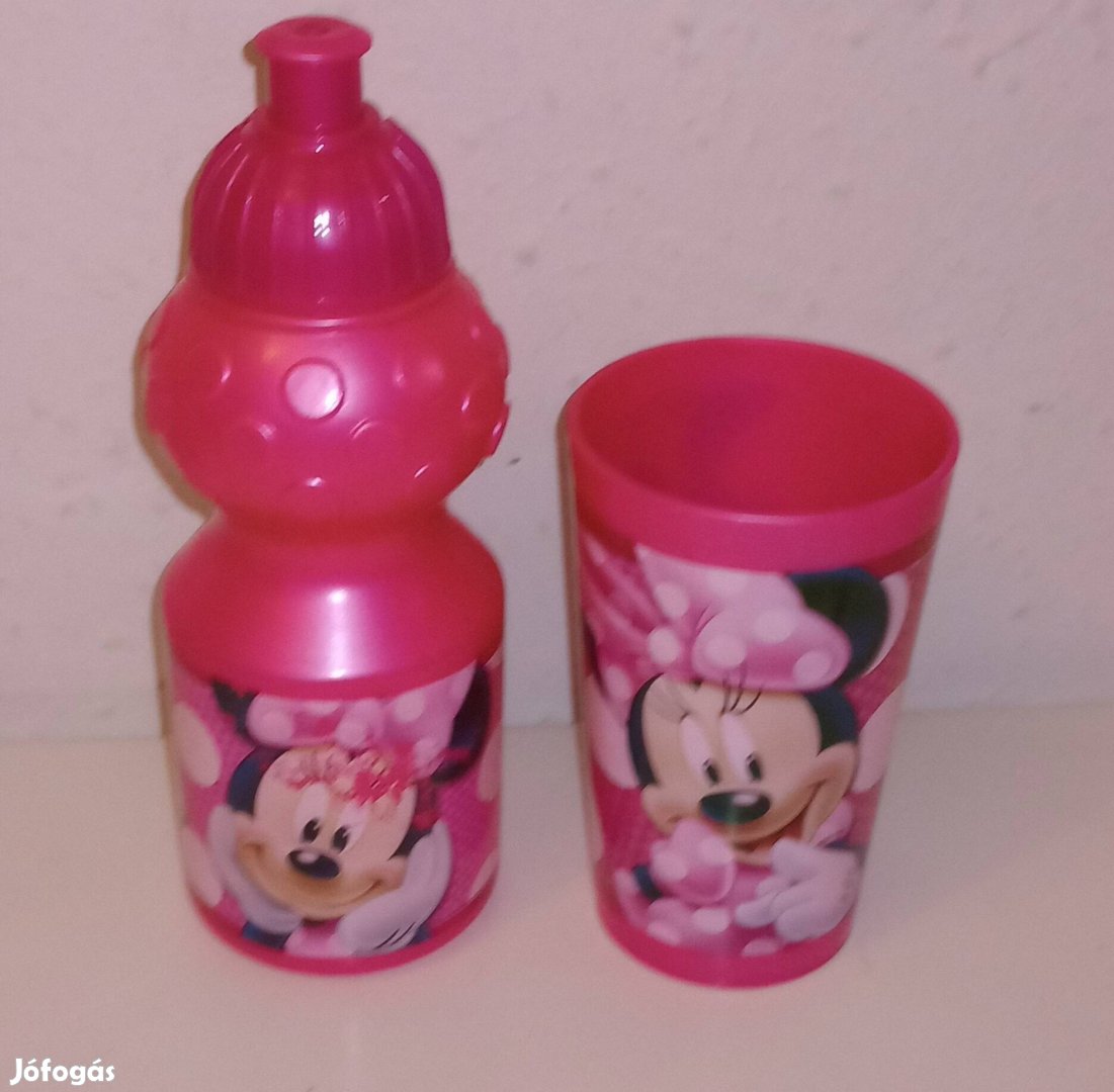 Mickey egeres gyerek reggelizős szett kulacs és pohár egyben