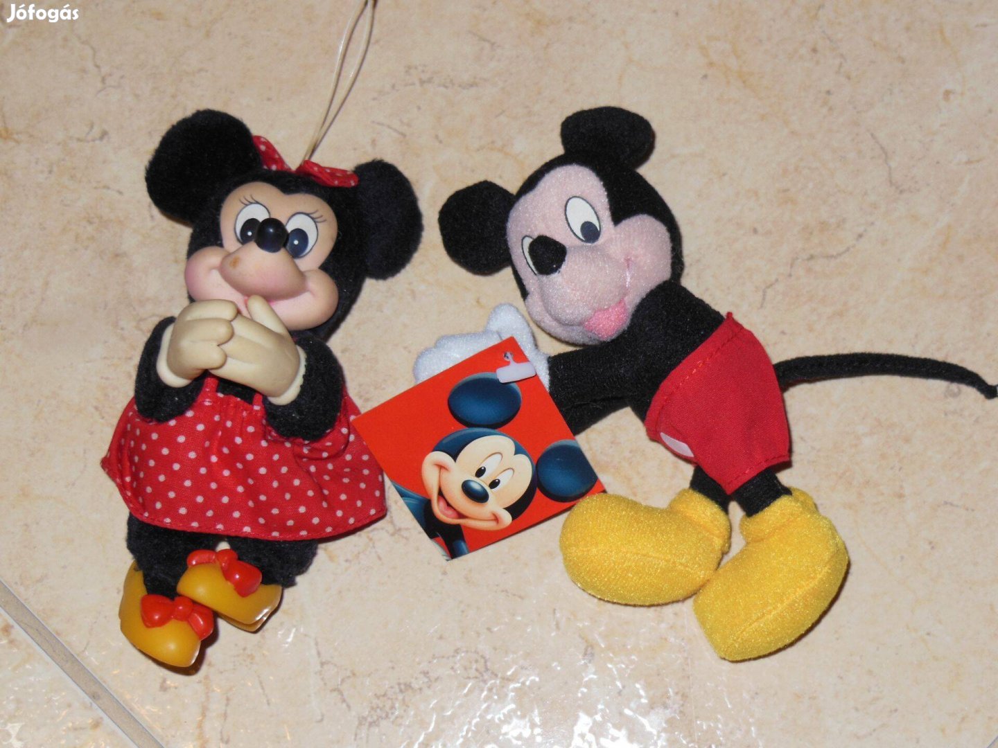 Mickey és Minnie egér, retro plüss figura