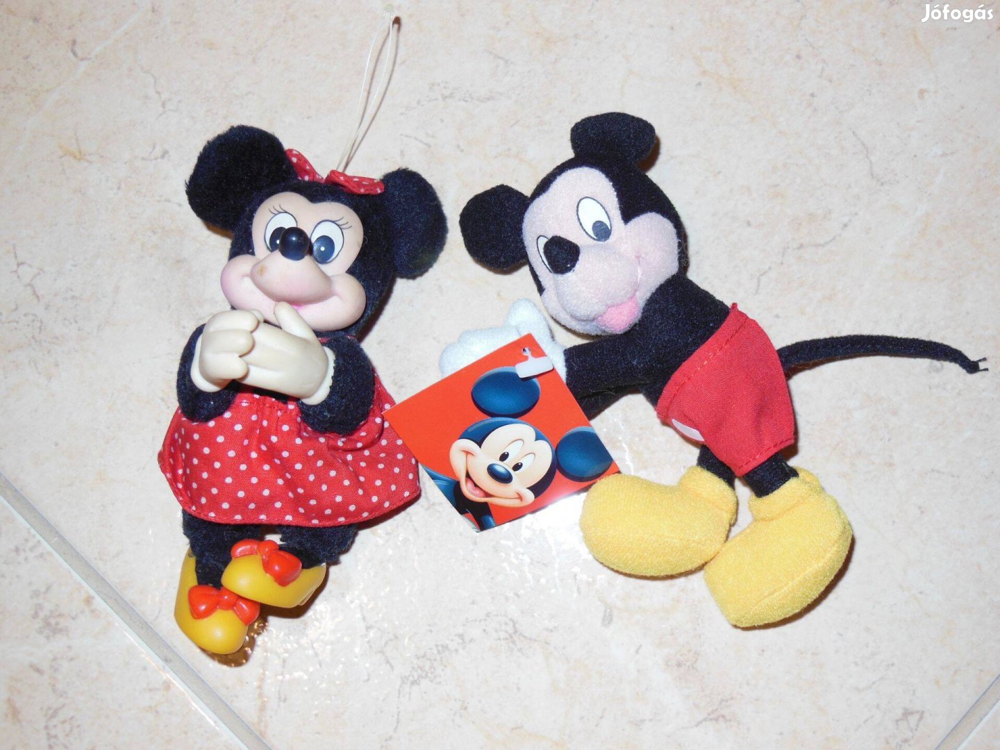 Mickey és Minnie egér plüss figura. 2 db