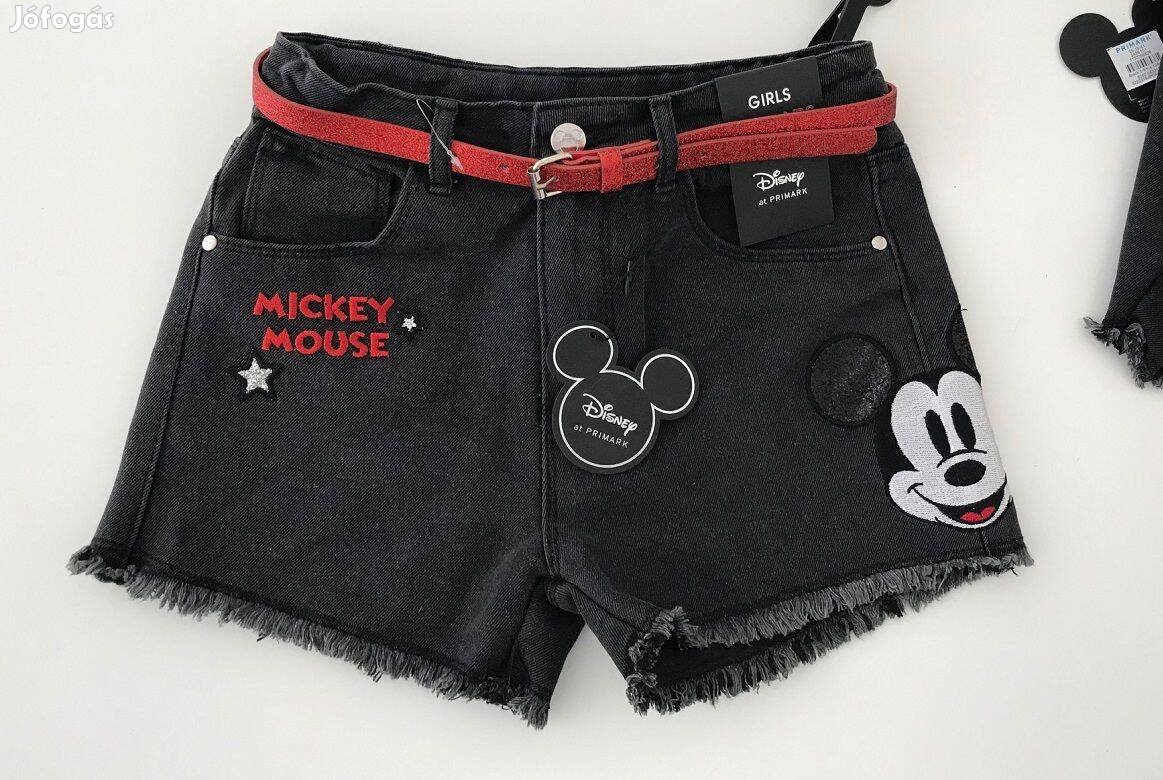 Mickey mouse farmer rövidnadrág short strasszos övvel új 158 és 128